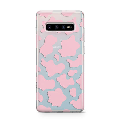 Pink Cow Print Samsung Galaxy S10 Case