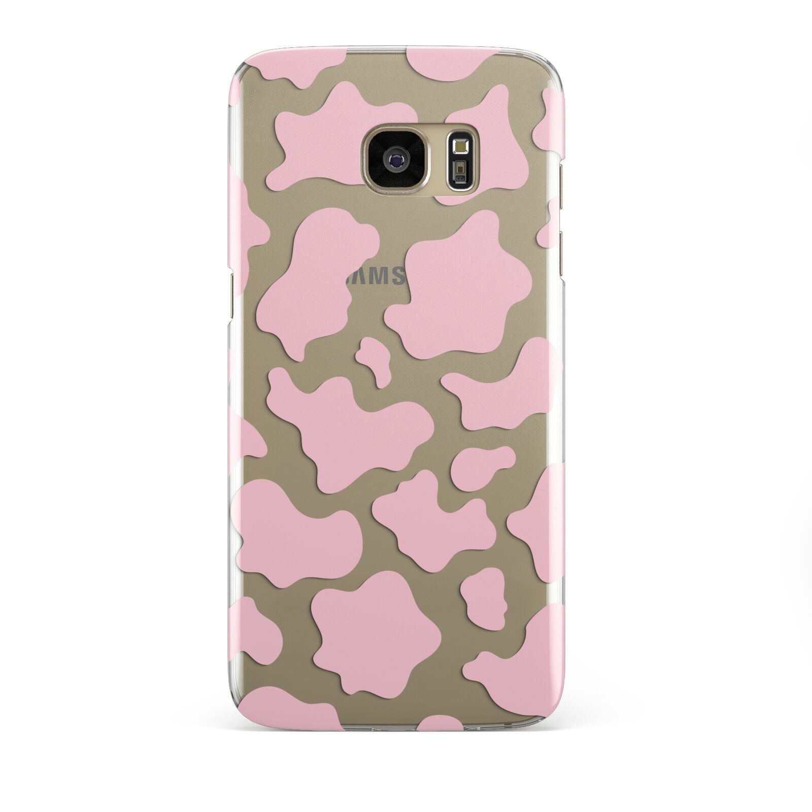 Pink Cow Print Samsung Galaxy S7 Edge Case