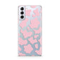 Pink Cow Print Samsung S21 Plus Phone Case