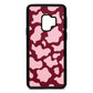 Pink Cow Print Wine Red Saffiano Leather Samsung S9 Case