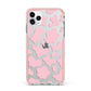 Pink Cow Print iPhone 11 Pro Max Impact Pink Edge Case