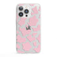 Pink Cow Print iPhone 13 Pro Clear Bumper Case