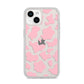 Pink Cow Print iPhone 14 Clear Tough Case Starlight