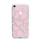 Pink Cow Print iPhone 7 Bumper Case on Silver iPhone