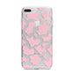Pink Cow Print iPhone 7 Plus Bumper Case on Silver iPhone