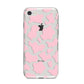 Pink Cow Print iPhone 8 Bumper Case on Silver iPhone