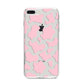 Pink Cow Print iPhone 8 Plus Bumper Case on Silver iPhone