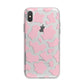 Pink Cow Print iPhone X Bumper Case on Silver iPhone Alternative Image 1