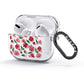 Pink Floral AirPods Glitter Case 3rd Gen Side Image