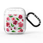 Pink Floral AirPods Glitter Case