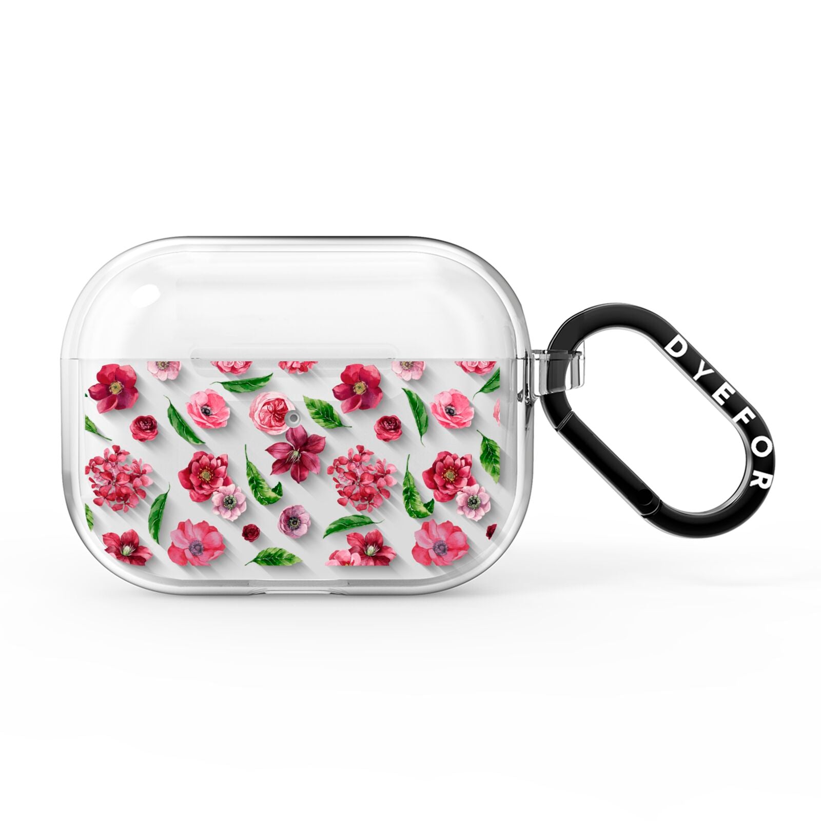 Pink Floral AirPods Pro Clear Case