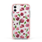 Pink Floral Apple iPhone 11 in White with Pink Impact Case