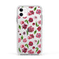 Pink Floral Apple iPhone 11 in White with White Impact Case
