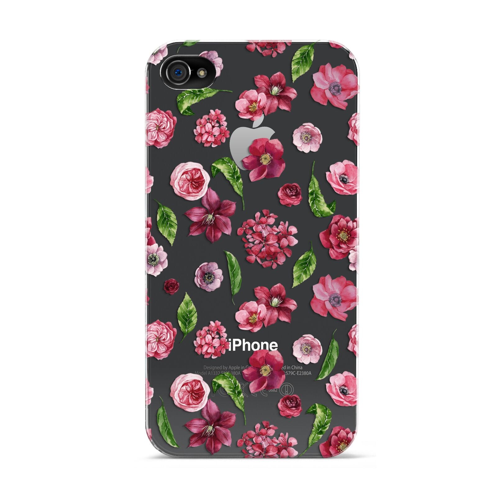 Pink Floral Apple iPhone 4s Case