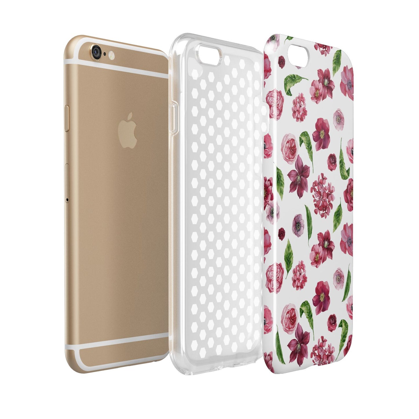 Pink Floral Apple iPhone 6 3D Tough Case Expanded view