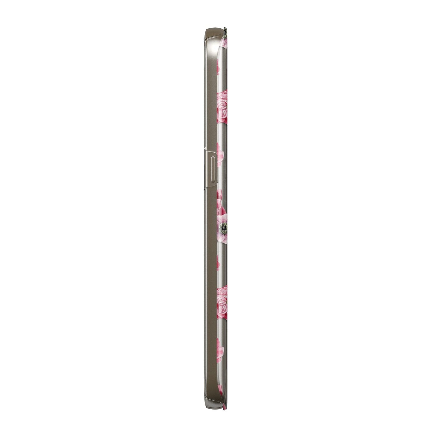 Pink Floral Samsung Galaxy Case Side View