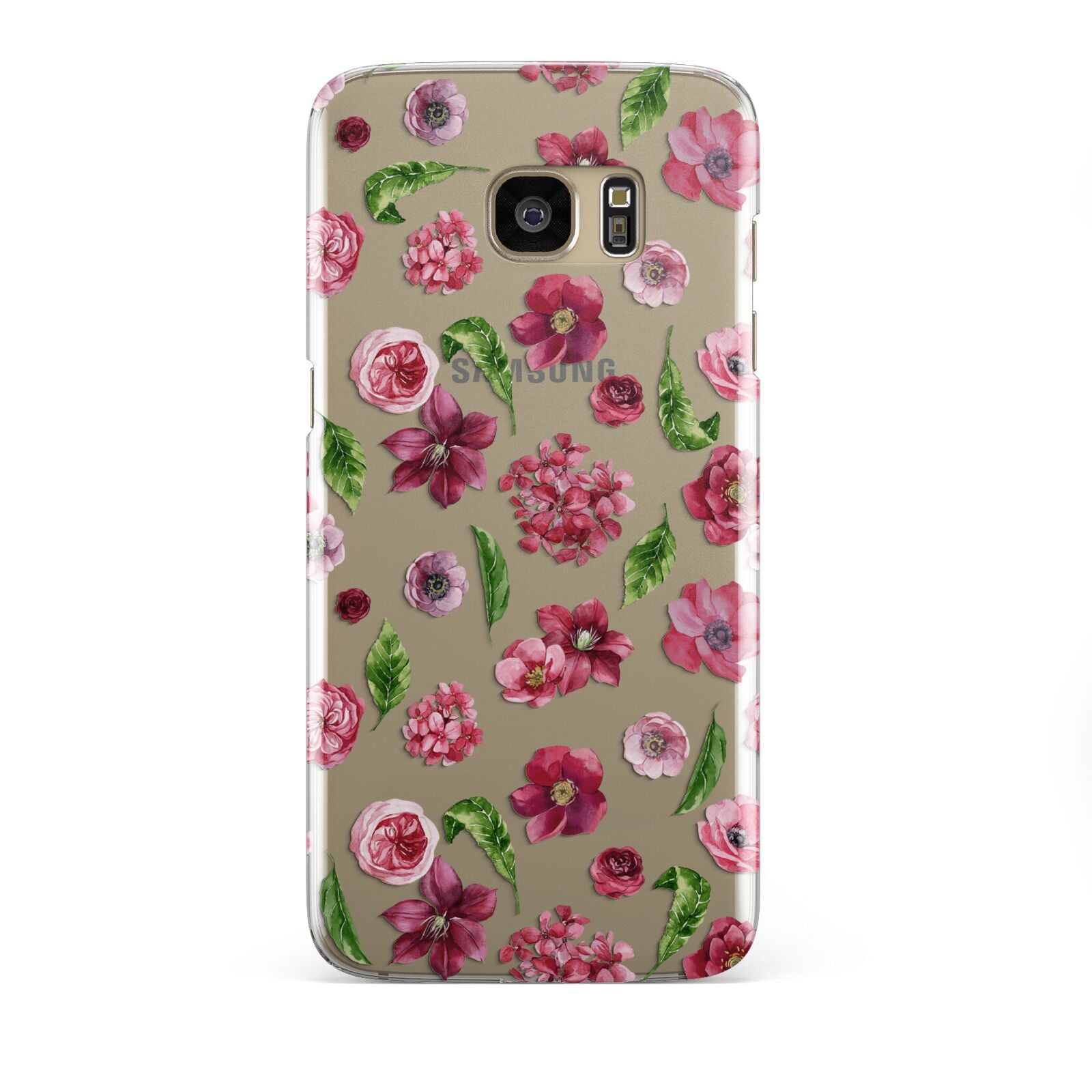Pink Floral Samsung Galaxy S7 Edge Case