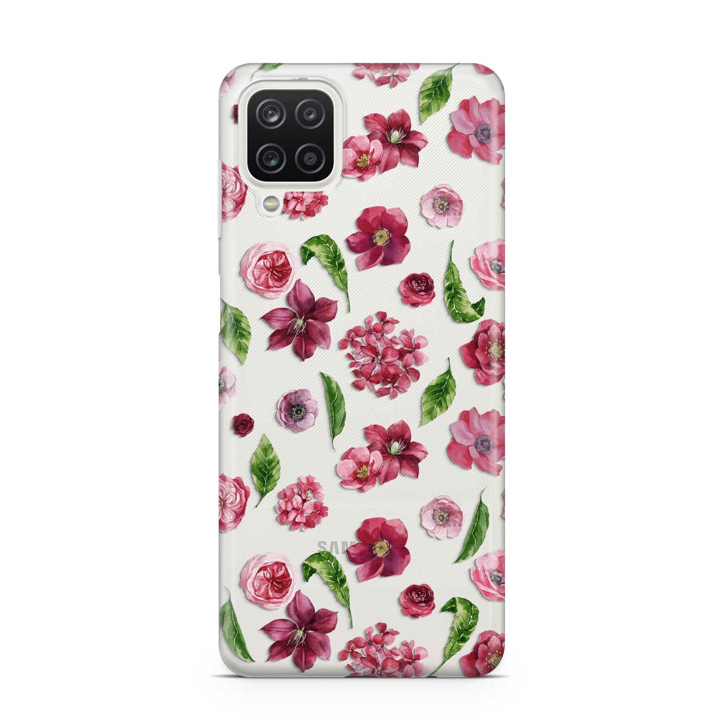 Pink Floral Samsung M12 Case