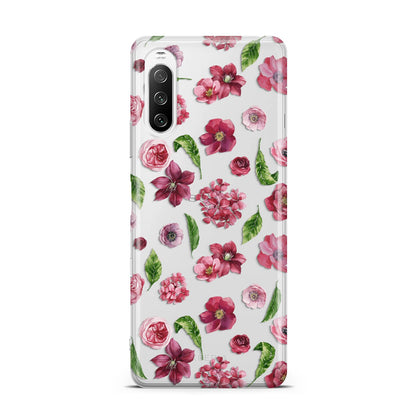 Pink Floral Sony Xperia 10 III Case