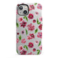Pink Floral iPhone 13 Full Wrap 3D Tough Case
