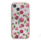 Pink Floral iPhone 13 Mini TPU Impact Case with Pink Edges