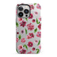 Pink Floral iPhone 13 Pro Full Wrap 3D Tough Case