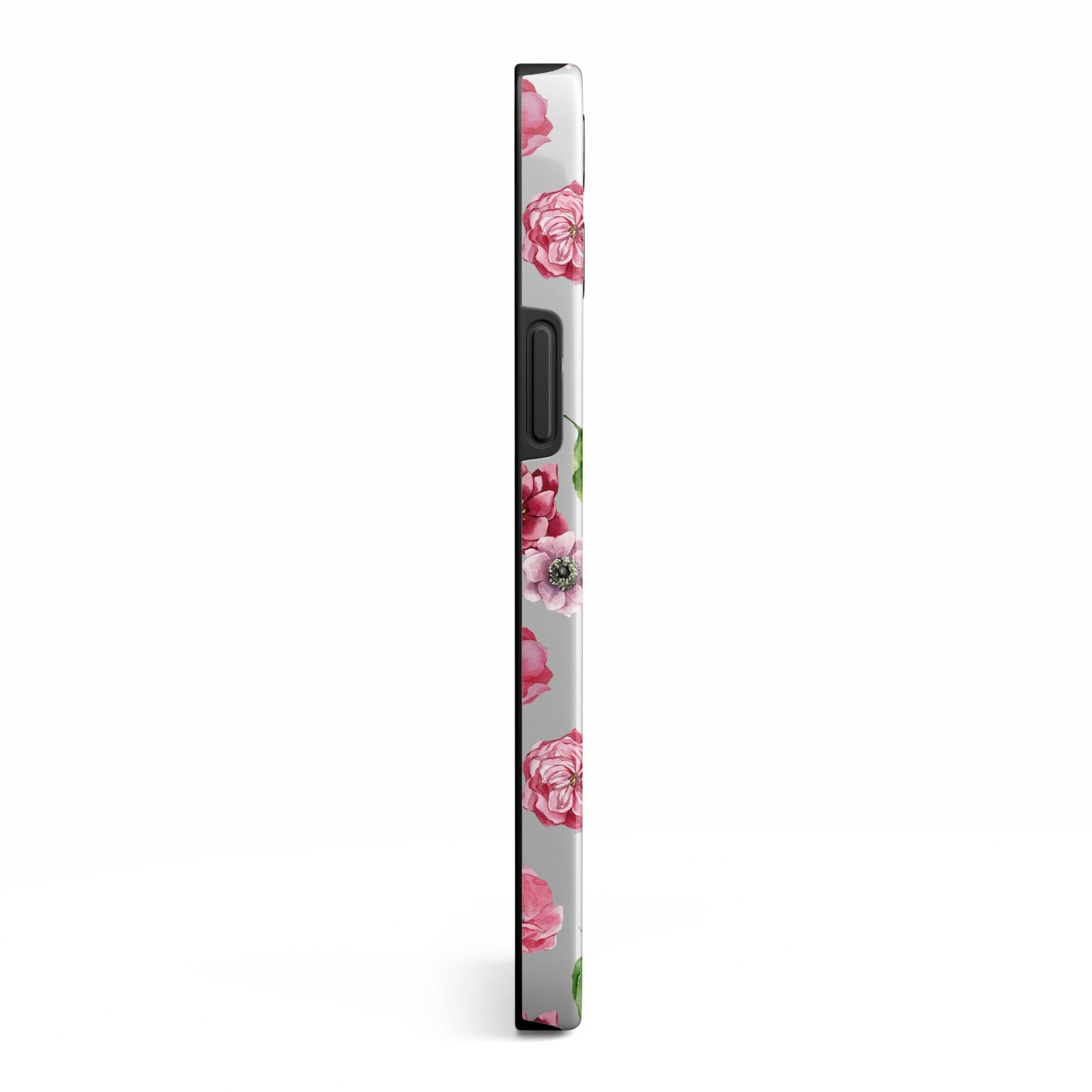 Pink Floral iPhone 13 Pro Max Side Image 3D Tough Case