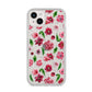 Pink Floral iPhone 14 Plus Glitter Tough Case Starlight