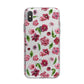 Pink Floral iPhone X Bumper Case on Silver iPhone Alternative Image 1