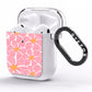 Pink Flowers AirPods Clear Case Side Image