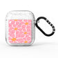 Pink Flowers AirPods Glitter Case