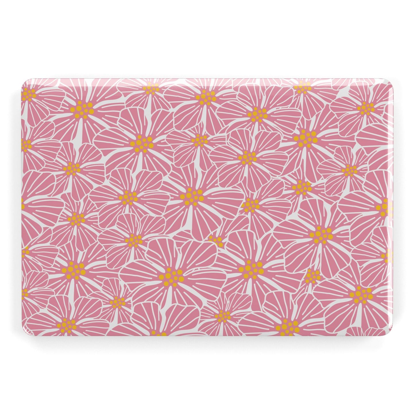 Pink Flowers Apple MacBook Case