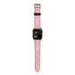 Pink Flowers Apple Watch Strap Size 38mm with Gold Hardware