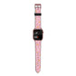 Pink Flowers Apple Watch Strap Size 38mm with Rose Gold Hardware