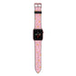 Pink Flowers Apple Watch Strap with Rose Gold Hardware