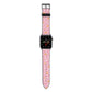 Pink Flowers Apple Watch Strap with Space Grey Hardware