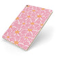 Pink Flowers Apple iPad Case on Gold iPad Side View