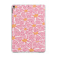 Pink Flowers Apple iPad Grey Case