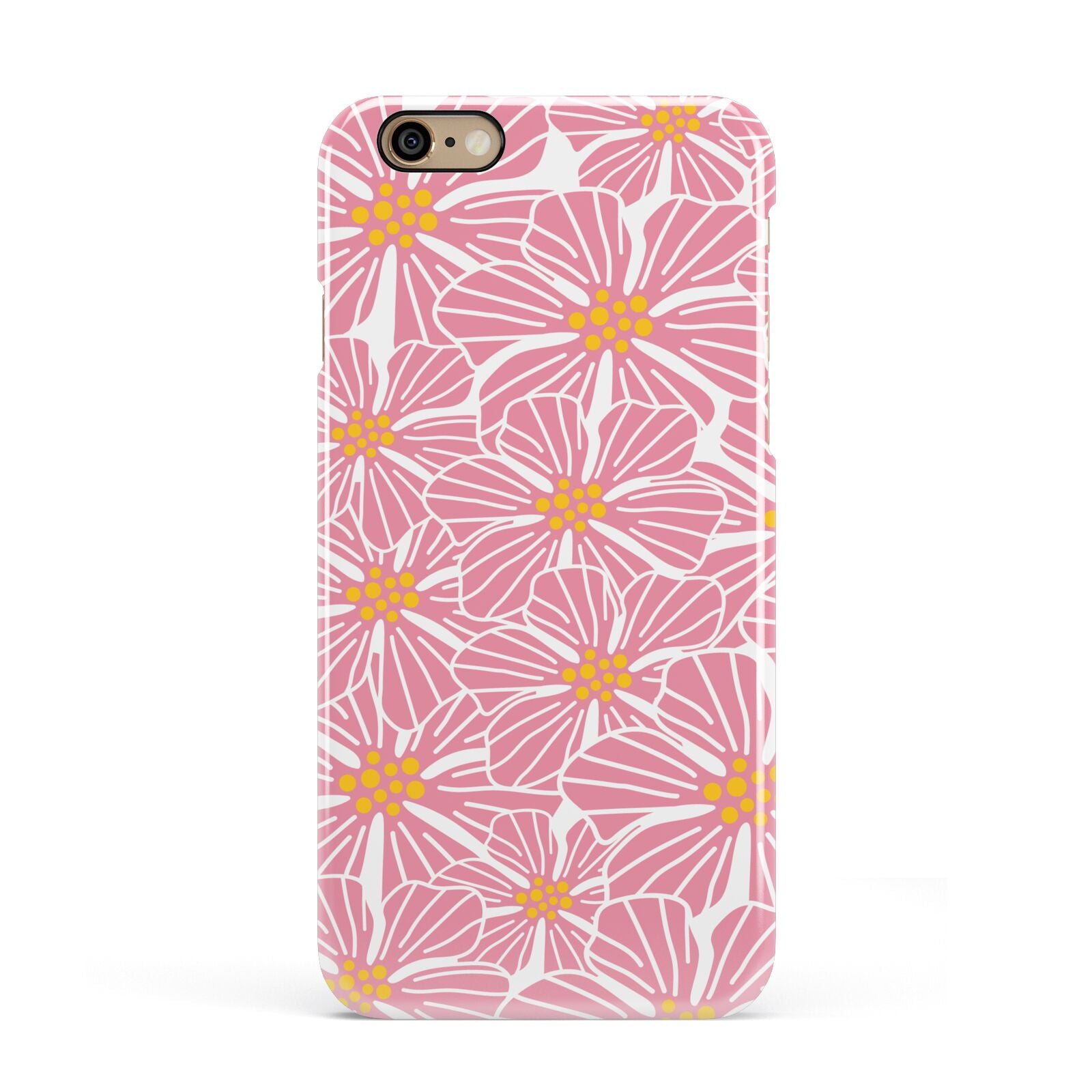Pink Flowers Apple iPhone 6 3D Snap Case