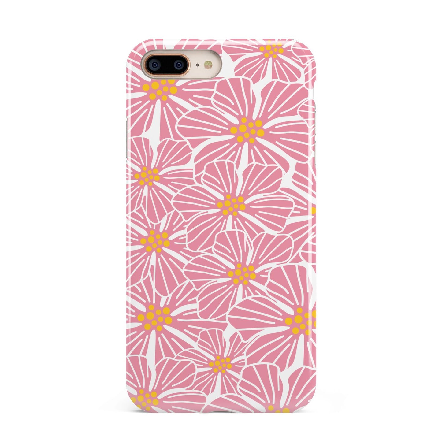 Pink Flowers Apple iPhone 7 8 Plus 3D Tough Case
