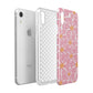 Pink Flowers Apple iPhone XR White 3D Tough Case Expanded view