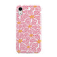 Pink Flowers Apple iPhone XR White 3D Tough Case