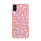 Pink Flowers Apple iPhone XS 3D Snap Case