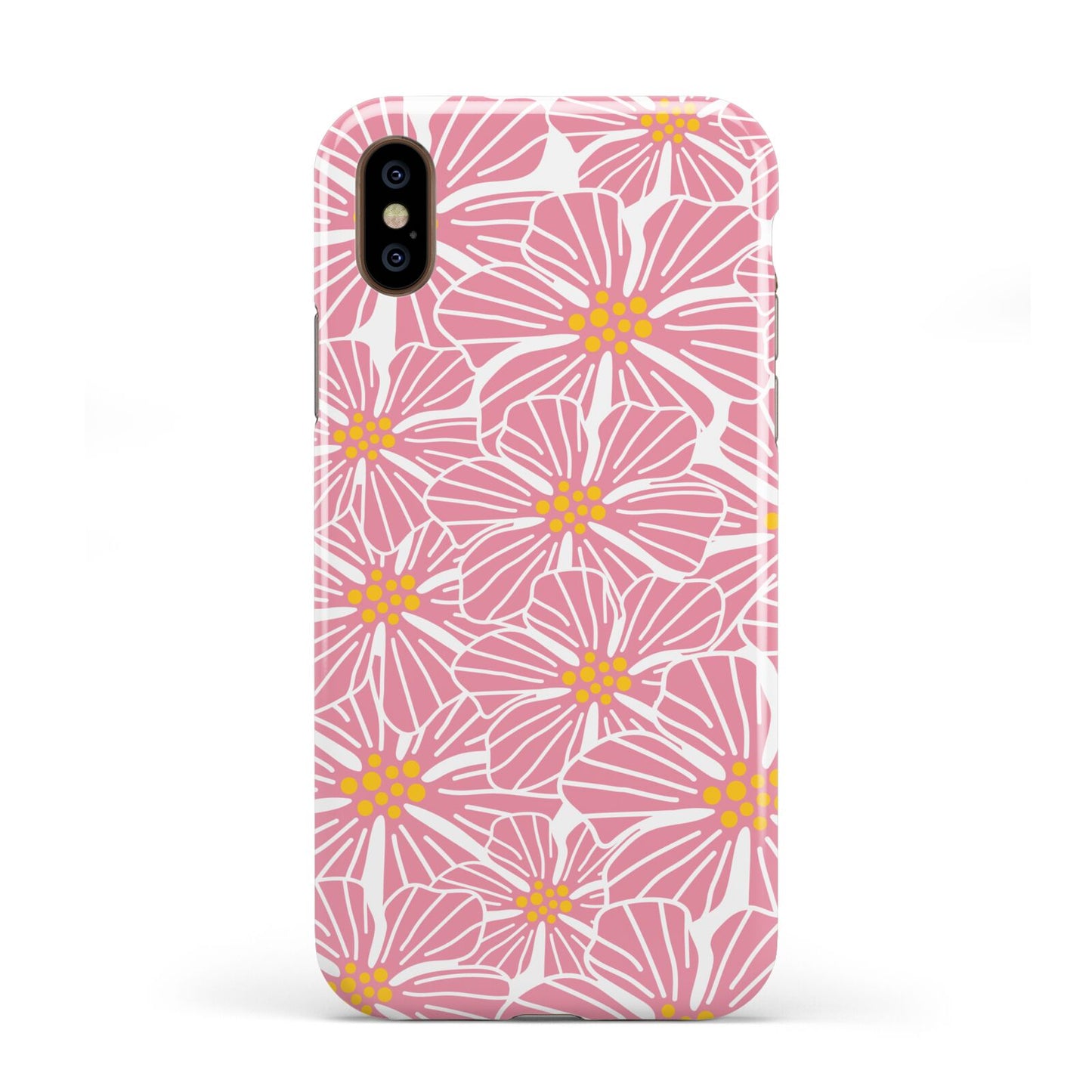 Pink Flowers Apple iPhone XS 3D Tough
