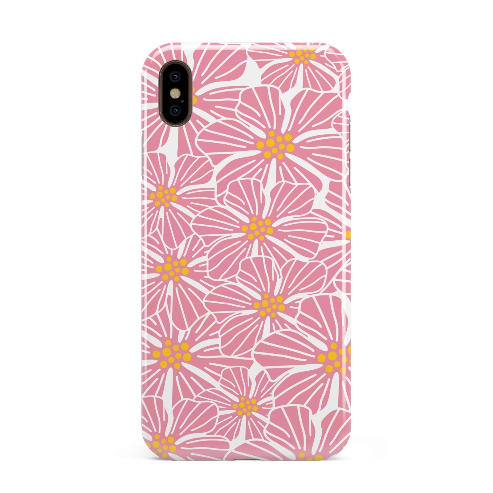 Pink Flowers Apple iPhone Xs Max 3D Tough Case