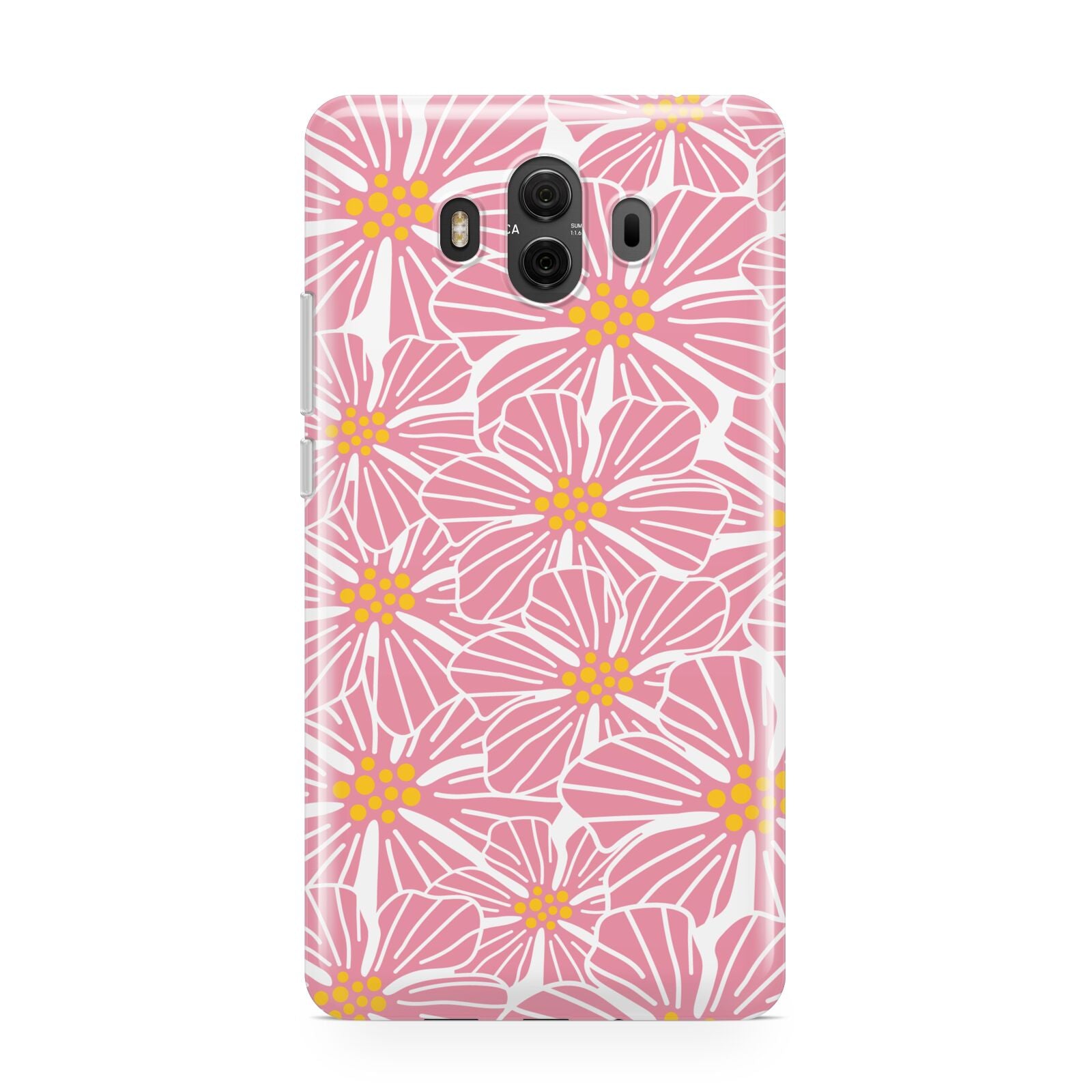 Pink Flowers Huawei Mate 10 Protective Phone Case