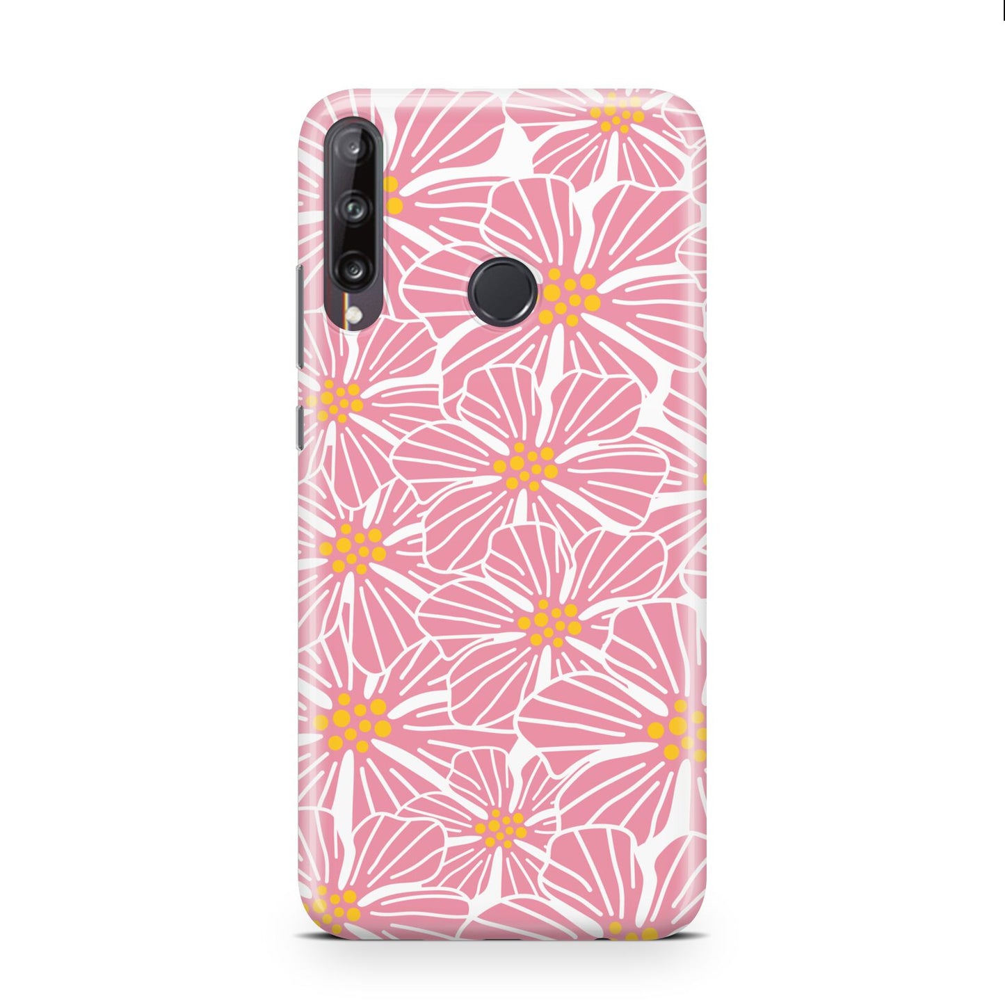 Pink Flowers Huawei P40 Lite E Phone Case