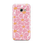 Pink Flowers Samsung Galaxy A3 2017 Case on gold phone