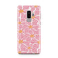 Pink Flowers Samsung Galaxy S9 Plus Case on Silver phone