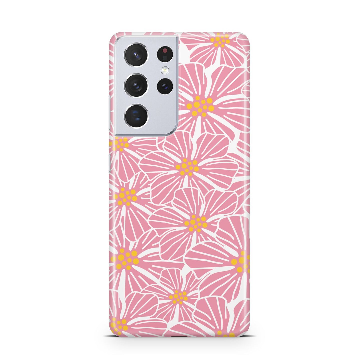 Pink Flowers Samsung S21 Ultra Case